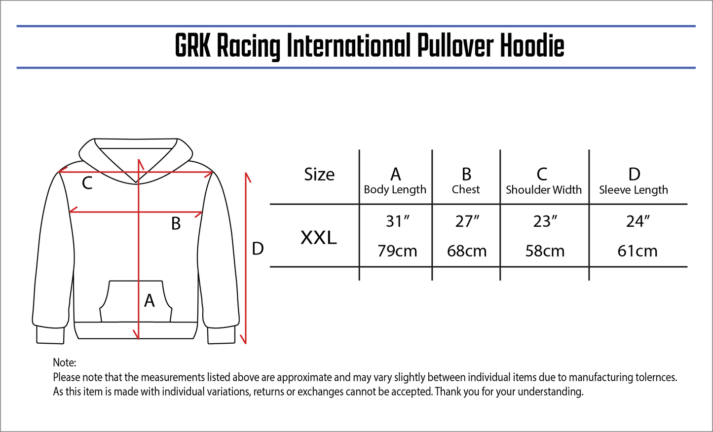 GRK Racing International Pullover Hoodie 3L