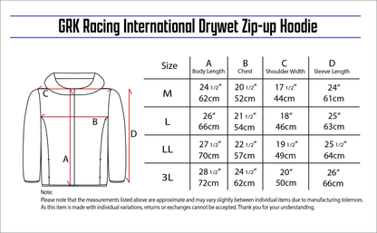 GRK Racing International Drywet Zip-up Hoodie 2L